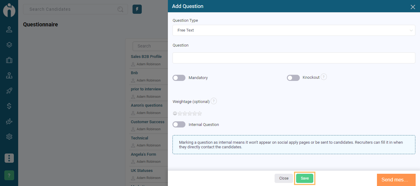 Screening Questions